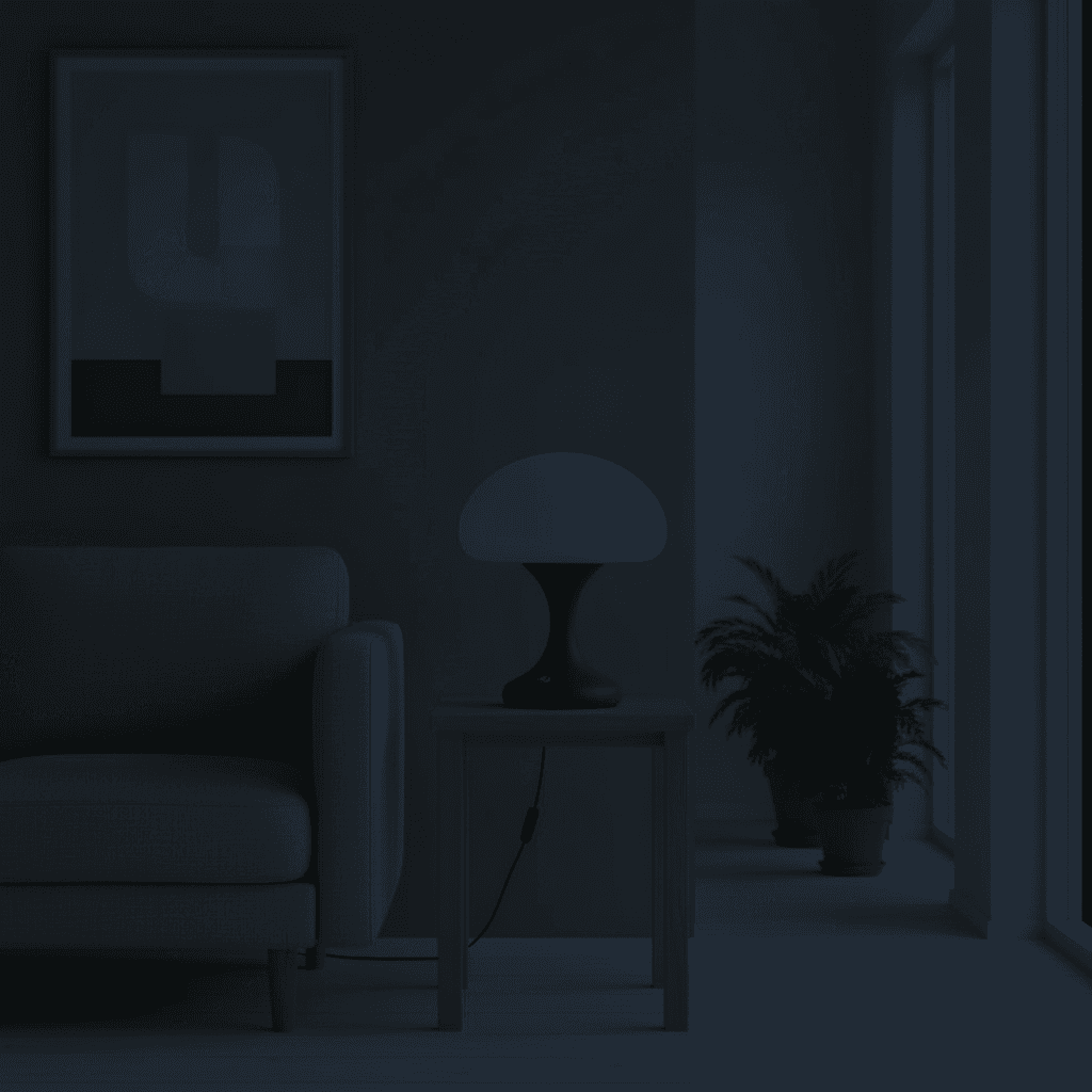 Lamp at night, light off